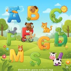 Alfabeto para Colorir e Imprimir: Desenhos de Letras Grátis (A a Z)