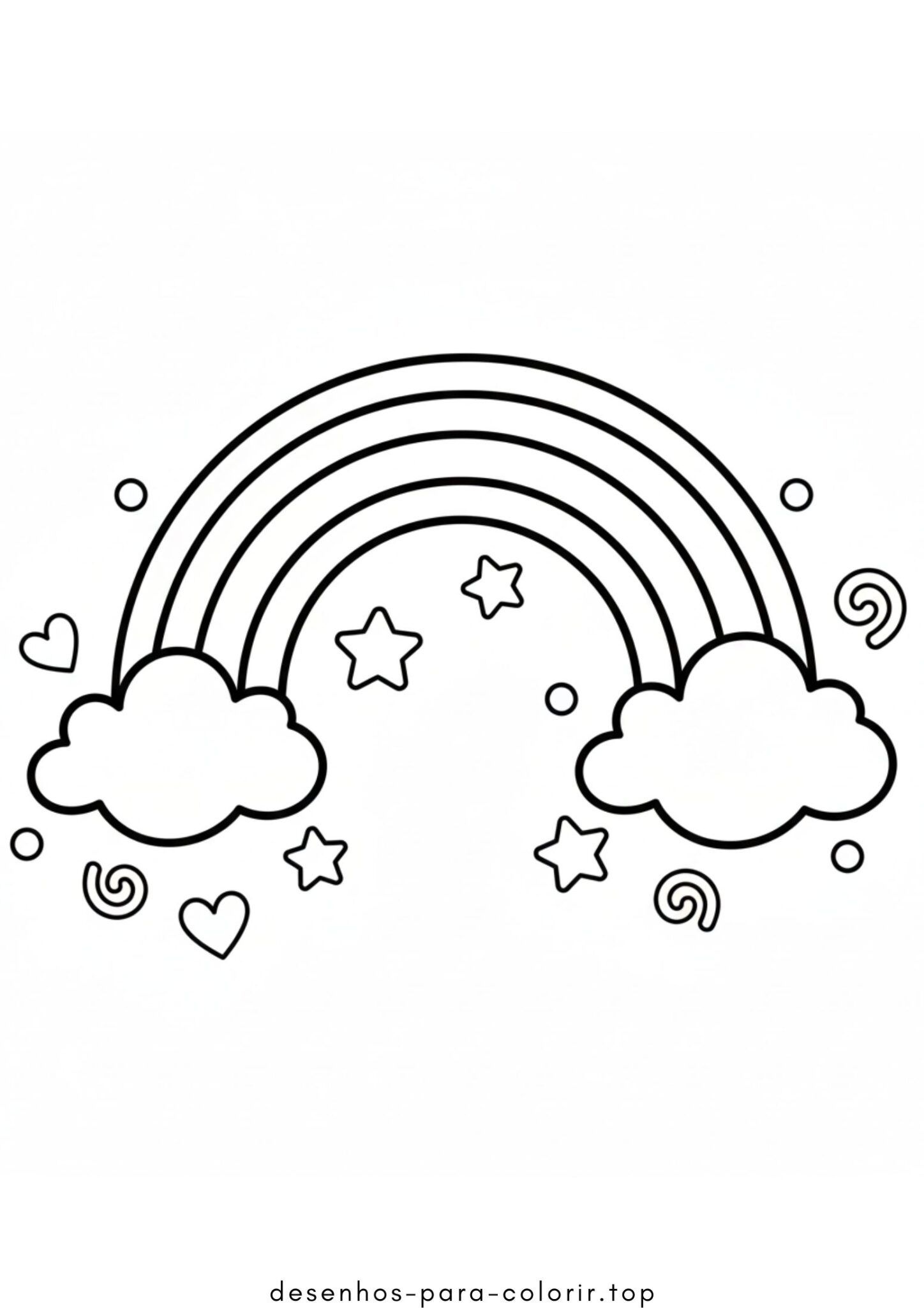 Desenhos de Arco-íris para Colorir