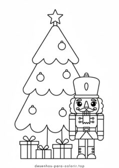 Árvore de Ano Novo e Quebra-Nozes para crianças pequenas