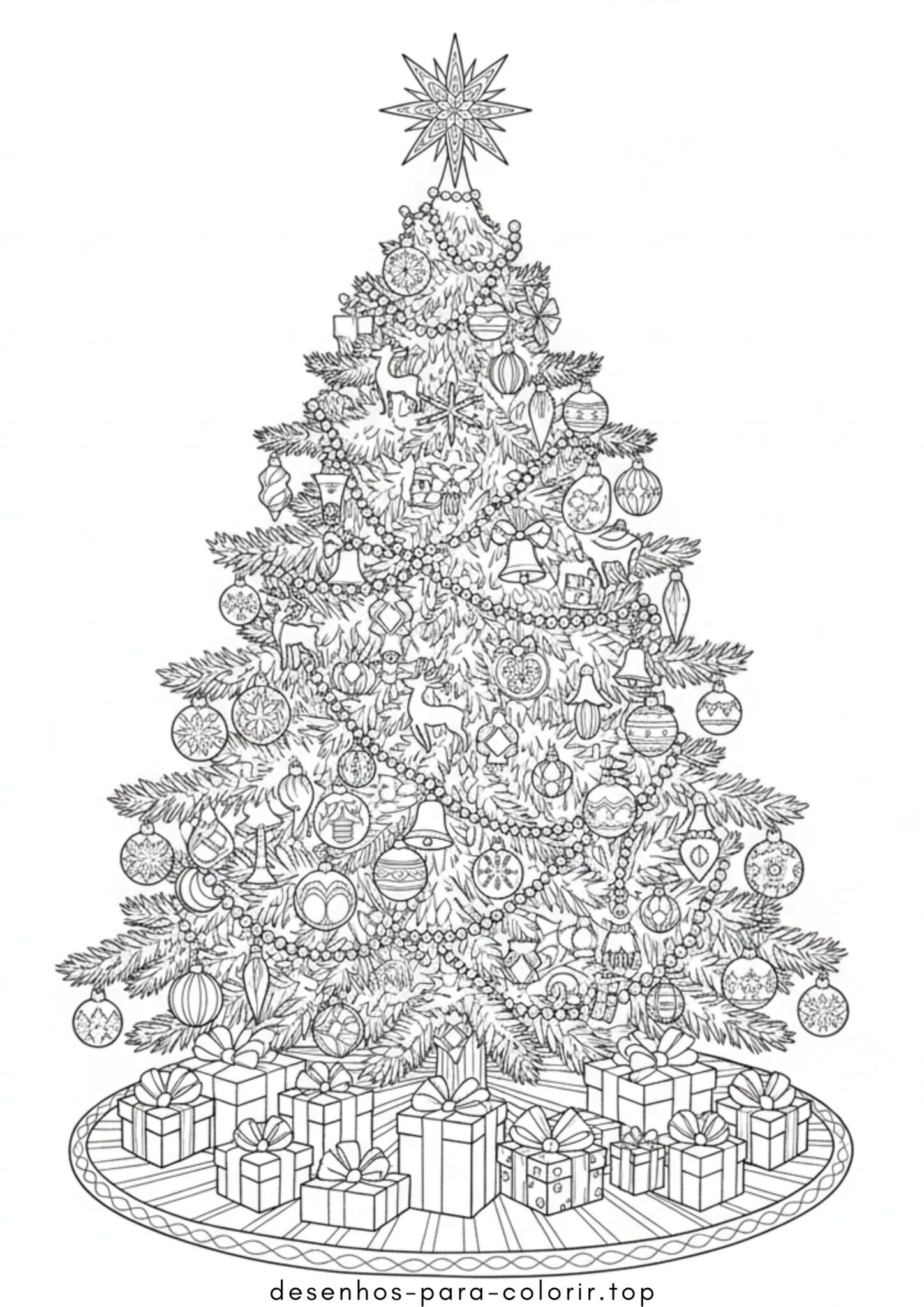 Desenhos de Árvore de Natal para Colorir