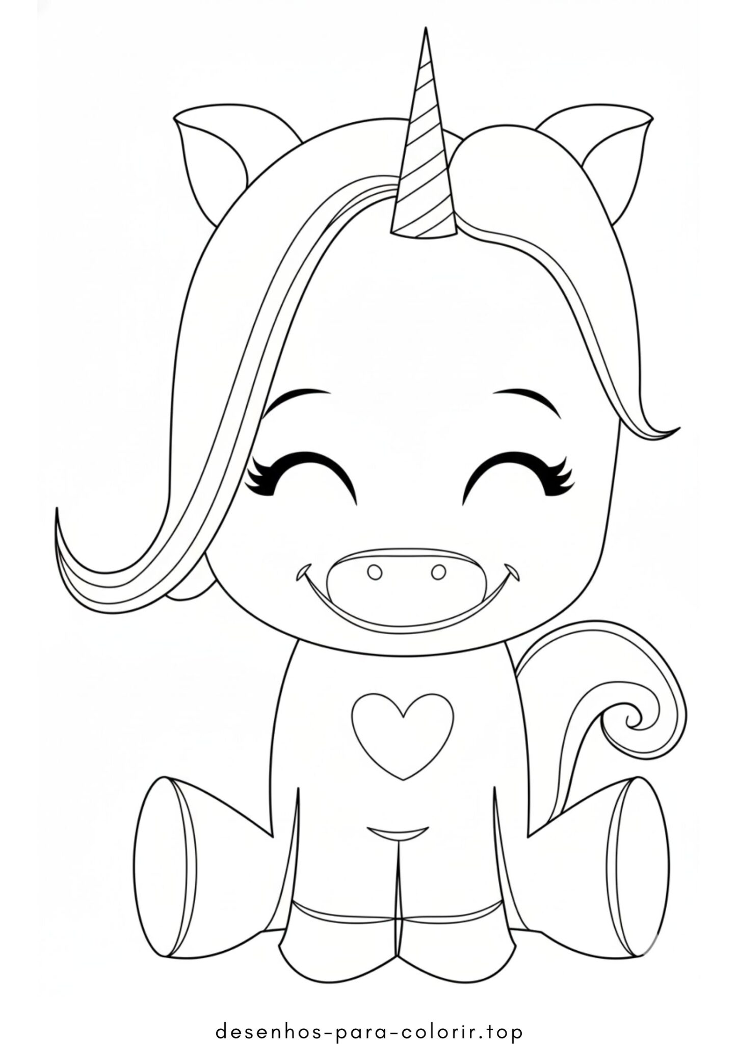 Desenho de Bebê Unicórnio para colorir e imprimir Desenho de Bebê Unicórnio para colorir e imprimir