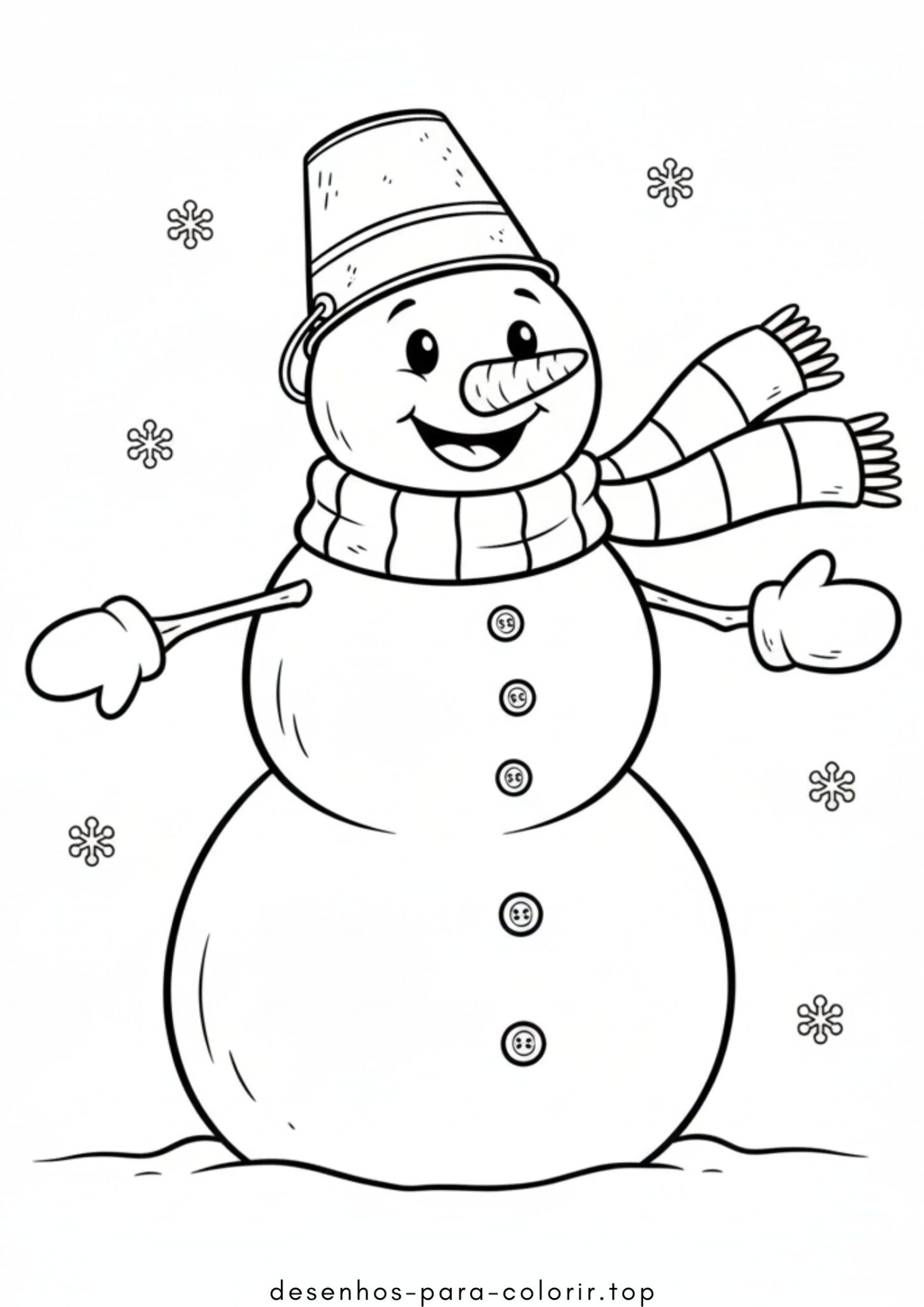 Desenhos de Boneco de neve fofo para Colorir