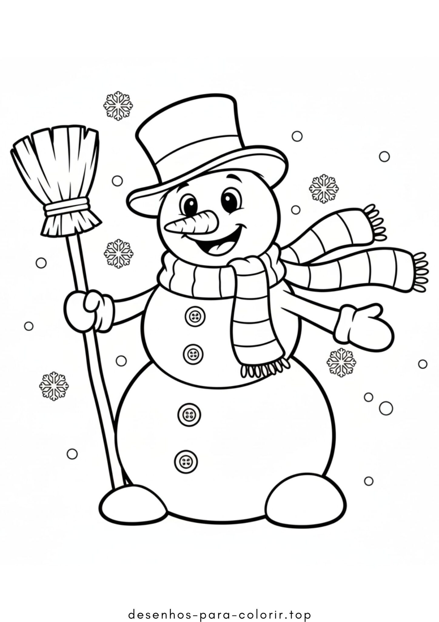 Desenhos de Boneco de neve legal para Colorir
