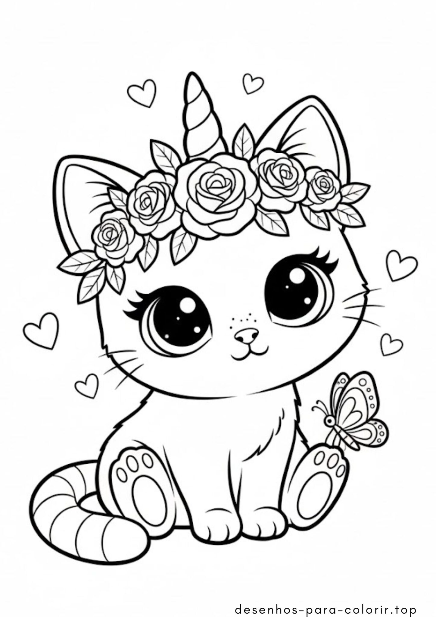 Desenhos de Gaticornio para Colorir