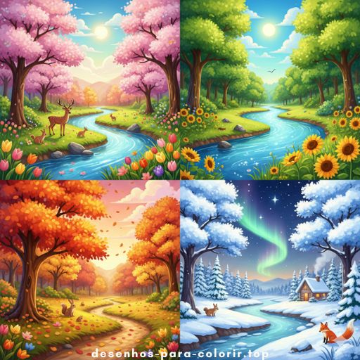 Desenhos de Natureza para colorir e imprimir grátis