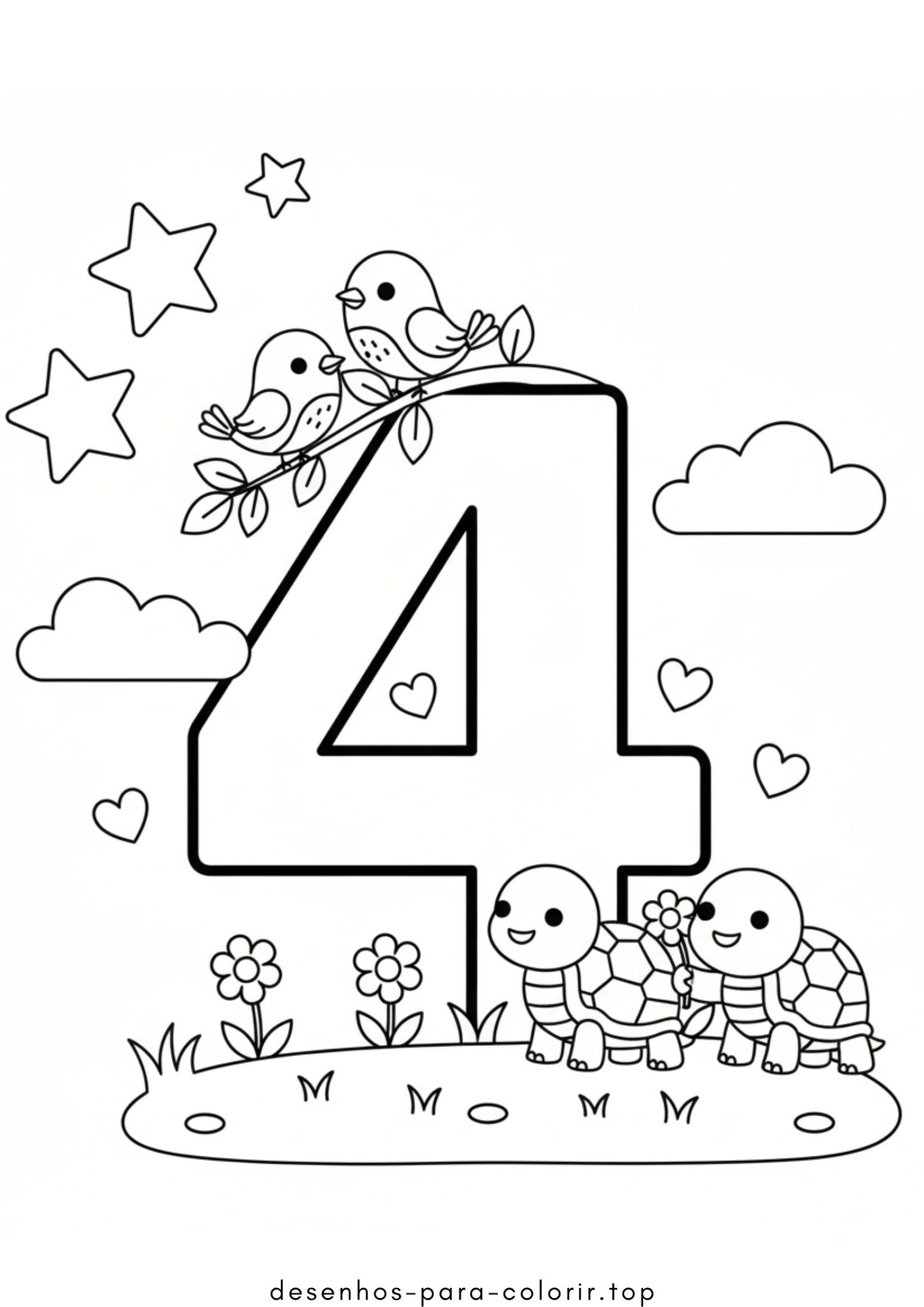 Desenho de Número 4