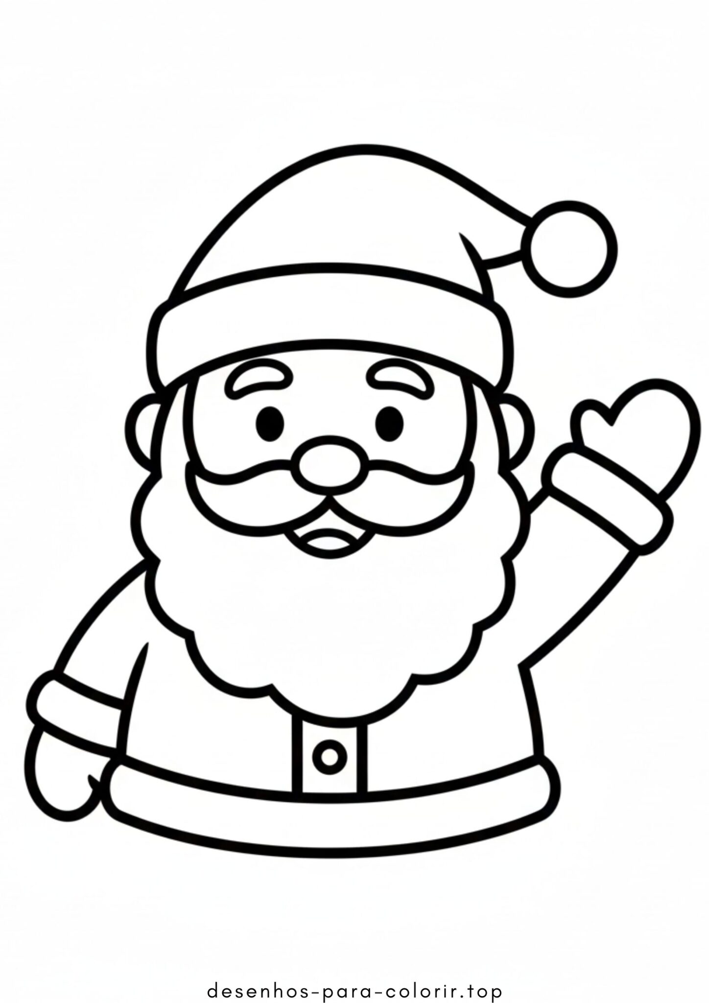 Desenho de Papai Noel Fácil (Para Crianças Pequenas) para colorir e imprimir Desenho de Papai Noel Fácil (Para Crianças Pequenas) para colorir e imprimir