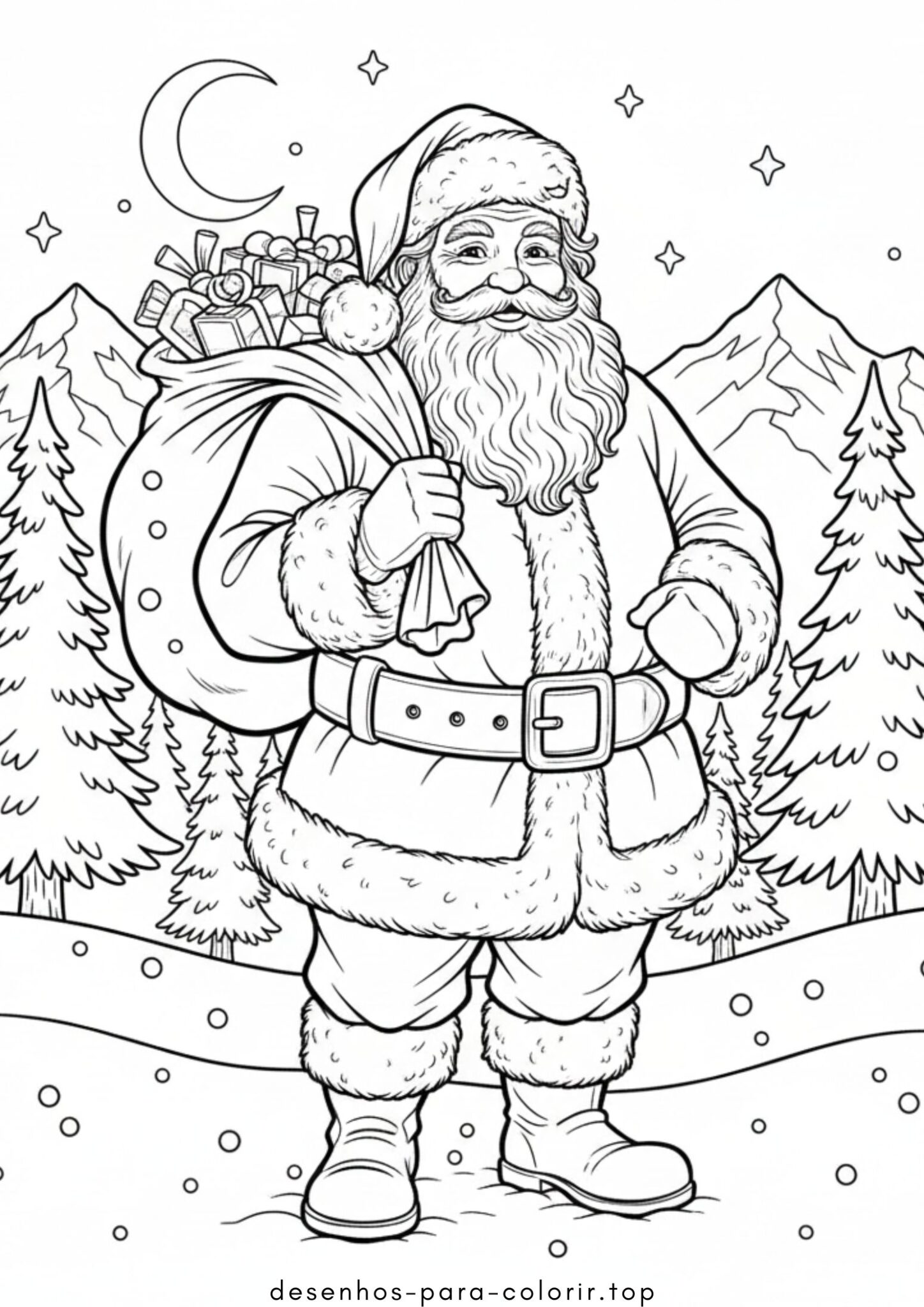 Desenhos de Papai Noel para Colorir