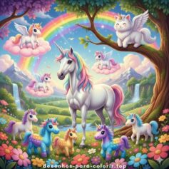 Desenhos de Unicórnio para Colorir e Imprimir Grátis